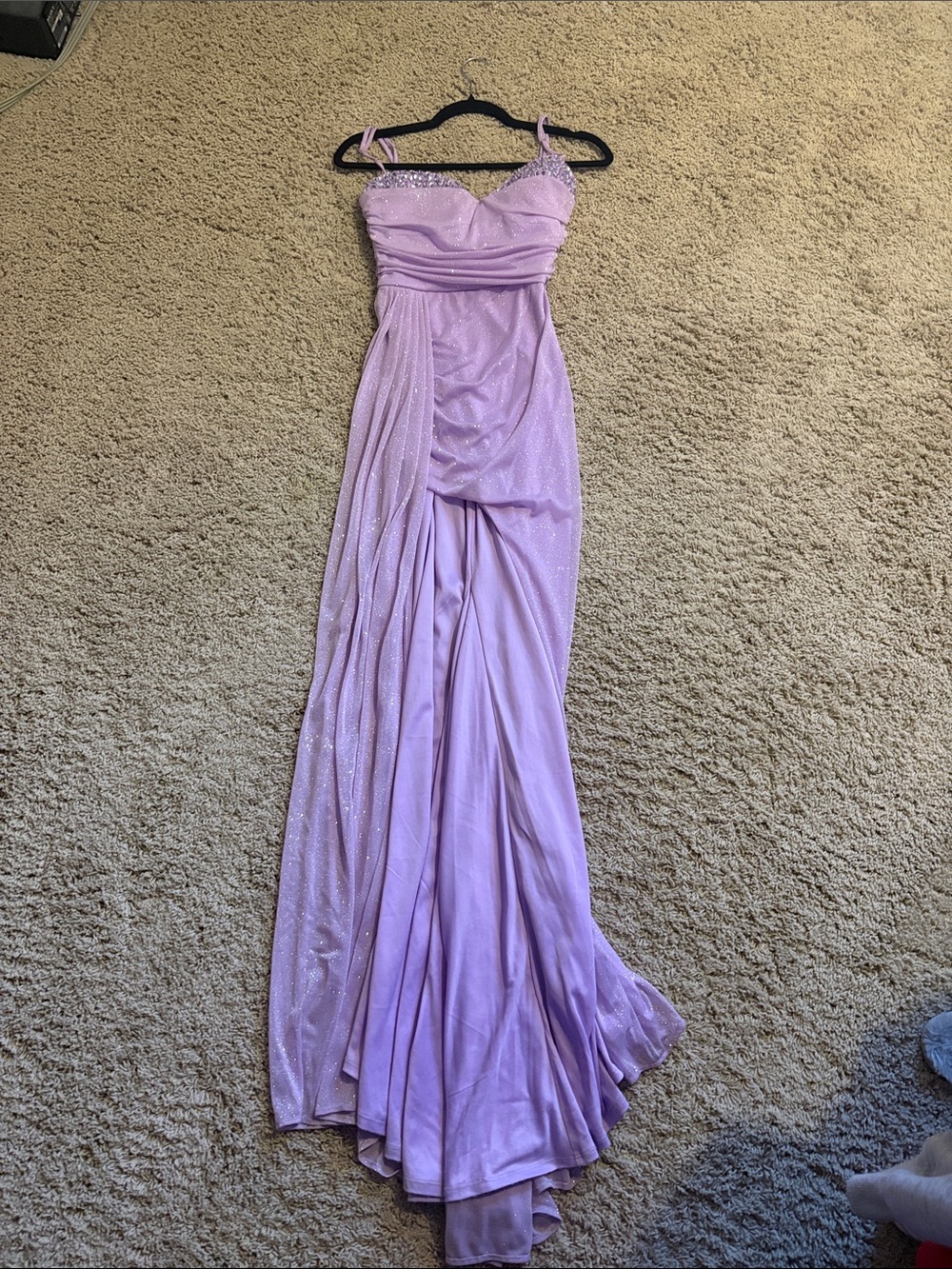 Lavender purple prom dress